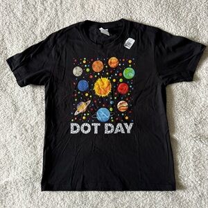 Black Dot Day Graphic T-Shirt Kids / Youth Size Medium (9-10) New with Tag